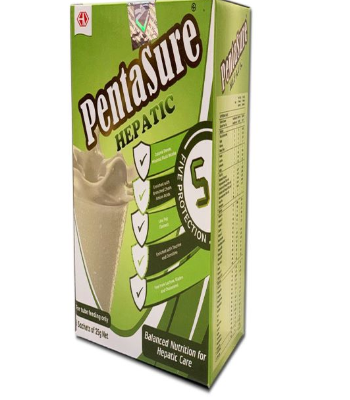 PENTASURE HEPATIC , CREAMY VANILLA SACHETS, 25GM * 6'S Tims Nutrition